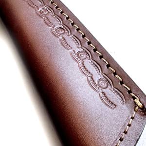 Funda de cuero de artesanía fina hecha en fábrica de alta calidad para cuchillos de hoja de 4 pulgadas - Product Image 2