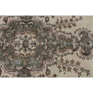 พรมตุรกีวินเทจ ขนาด 6.3x9.3 ฟุต (192x283 ซม.) ลายตารางสีเบจ - Product Image 5