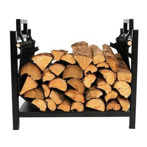 Fresh Trending Fancy Iron Log Rack Almacenamiento de madera contra incendios Recubierto de polvo negro Uso en exteriores e interiores Estilo diferente - Product Image 5