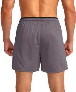 Shorts de sport d'été pour hommes, entraînement en salle de sport, impression de logo personnalisé, motif uni, basketball, course à pied, shorts athlétiques tissés, taille mi-haute - Product Image 2