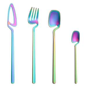 ชุดช้อนส้อมสีรุ้งที่มีความเงางามหลากสีมอบทั้งความทนทานและเสน่ห์ในการตกแต่งในอุดมคติ - Product Image 6