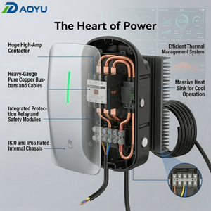 สถานีชาร์จรถยนต์ไฟฟ้าแบบติดผนัง 22kW ขายส่ง รองรับ Type 2 GBT 7kW 11kW พร้อมระบบ OCPP และแอปพลิเคชันอัจฉริยะ สำหรับการชาร์จเร็ว เหมาะสำหรับยานพาหนะเชิงพาณิชย์และที่อยู่อาศัย - Product Image 2
