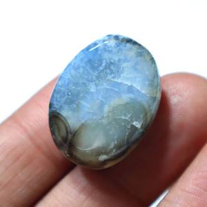 หินโมราอะเกตเจียระไนแบบหลังเบี้ยอะเกตตามธรรมชาติกำไลข้อมือหินอาเกตแบบเรียบขายส่งสำหรับหินอัญมณี - Product Image 3