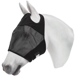Masque anti-mouches pour cheval d'équitation en plein air avec maille respirante légère et douce, protection intégrale du visage, du nez et des oreilles, protection UV, utilisation estivale, culottes - Product Image 1