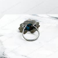 Bague de mariage pour femme en argent sterling 925 massif de qualité supérieure, sertie d'un ovale de 10x14 mm en turquoise naturelle d'huître épineuse, style Navajo