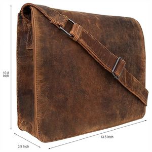 Sac de bureau en cuir véritable pour hommes à bas prix sac en cuir OEM d'affaires de haute qualité Logo personnalisé - Product Image 6