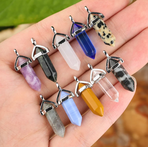 Último colgante de lápiz de cuarzo transparente, venta al por mayor, colgantes de Chakra a la venta, collar de ágata de Alif Crystal and Agate EN LA India - Product Image 4