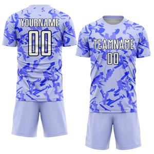 Venta al por mayor de secado rápido 100% poliéster hombres camiseta de fútbol transpirable uniforme Color sólido personalizado Club sublimación chándal - Product Image 6