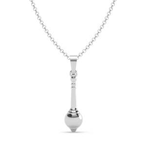 Collier pendentif en argent pur 925 pour hommes et garçons, tendance, forme géométrique boule, plaqué rhodium, zircon, diamant, perle, chaînes en or rose - Product Image 1