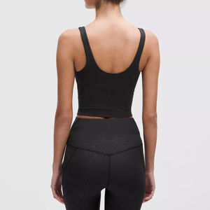 2025 nuevo diseño de ropa deportiva con logotipo personalizado, ropa deportiva para entrenamiento, camiseta sin mangas de Yoga para mujer, chalecos de punto informales para mujer - Product Image 2