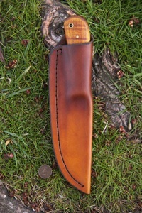 Bushcraft-mango de hueso para cuchillo Skinner de caza de Damasco (ZR257) - Product Image 3