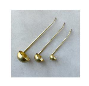 Cucharón de latón Cuchara para sopa Mango Madera Utensilios de cocina Gadgets Artesanía Proveedor al por mayor - Product Image 6