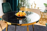 Mesa auxiliar de mármol redondo de acero inoxidable para dormitorio, Centro de lujo, moderna, Industrial, personalizada