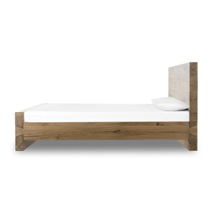 Minimalist Teak Wood <b>Bed</b> <b>Frame</b> Solid Wood Divan <b>Bed</b> Indoor Bedroom Furniture <b>Queen</b> <b>Size</b> - Macarena - Product Image 3
