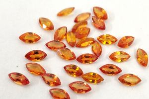 แซฟไฟร์สีส้มธรรมชาติ ไม่ผ่านการปรับแต่ง ขนาด 2x4 มม. ทรงมาร์ควิส เจียระไน คุณภาพเยี่ยม - Product Image 6