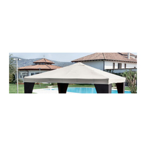 Telo di Copertura Superiore per Gazebo in Legno 3x4 Poliestere Verde - Product Image 1