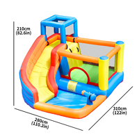 Toboggan gonflable aquatique d'été en tissu Oxford 420D 840D épaissi, conforme ASTM, à gonflage rapide