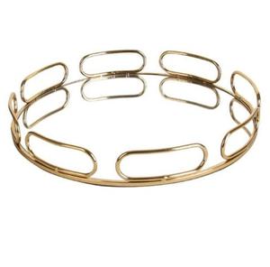 Bandeja de Servicio de Metal y Vidrio Pulido Brillante para Cocina, Cafeterías y Restaurantes, Bandeja Decorativa para Mesa de Bodas y Fiestas - Product Image 1