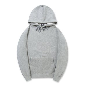 Sweat à capuche pour homme en molleton 100% coton de haute qualité, coupe classique, couleur unie, tricoté, délavé, brodé, pour l'automne - Product Image 2