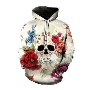 Nuevo Hip Hop Skull Hoodies 3D Impreso Skull Streetwear Pullover Tops Sudaderas de manga larga Hombres Ocio Moda Sudadera - Product Image 3