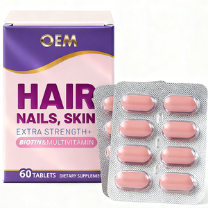 Suplementos Premium para el Crecimiento del Cabello, Tabletas de Complejo de Colágeno, Vitaminas para el Cabello, la Piel y las Uñas para Mujeres y Tabletas de Biotina para un Cabello Más Grueso - Product Image 3