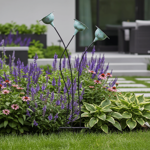 Piquet de jardin décoratif moderne avec ornement en pierre |   Décoration de jardin en coton de qualité supérieure pour la pelouse, le paysage et le jardin - Product Image 2