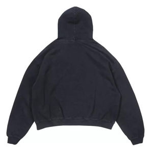 Jersey de lana mezclada de algodón de gran tamaño para hombre, Sudadera con capucha con cordón personalizado, ajuste cuadrado liso para elementos básicos de invierno - Product Image 2