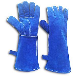 Guantes de seguridad de construcción de cuero con puño corto más vendidos Guantes de bombero de soldadura Tig con resistencia al calor - Product Image 1