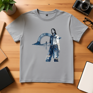 T-Shirt Unisex 100% Cotone 210GSM, Vestibilità Oversize Casual, Stampa Personalizzata Serigrafica di Rose, Stampa DTG, Maglietta Compressa - Product Image 3