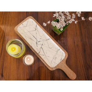 Plato de postre grande de madera para hotel con 3 compartimentos, ideal para dátiles y aperitivos, artículos de mesa elegantes para servir - Product Image 6