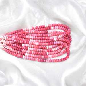 Perles en pierre rondelle lisse opale ombragée rose moutarde naturelle 7mm 10mm pour la fabrication de bijoux en pierres précieuses en vrac provenant de l'Inde - Product Image 5
