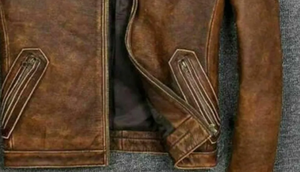 Veste en cuir de vache véritable marron hommes pour motards Racer vestes de moto vintage toutes tailles avec logo et étiquette personnalisés - Product Image 5