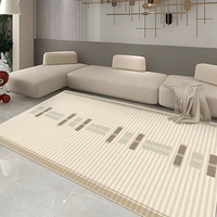 Tapis de réception de bureau géométrique moderne personnalisé en polaire épaisse et peluche cristalline, avec base antidérapante, tufté, pour voitures