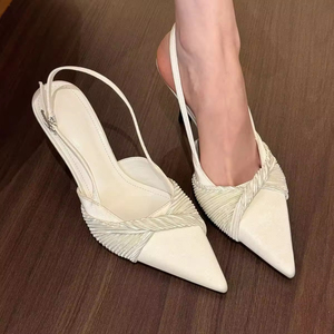 Latest Spring and Summer French Style Mary Jane Shoes Retro British Thick Sole Leather Flats Sweet Cool High Heel Shoes - Product Image 4