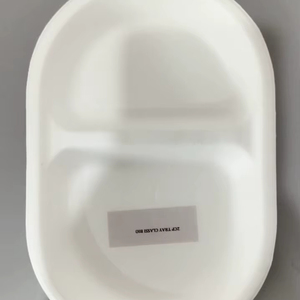 Bandeja de comida de 2 CP L platos de bagazo biodegradables clásicos platos de caña de azúcar desechables ecológicos para fiestas, eventos, catering - Product Image 1