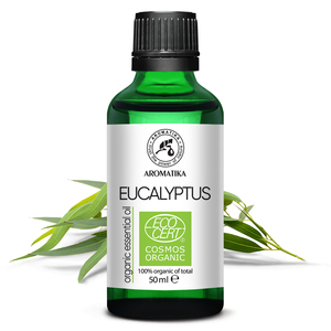 Huile Essentielle d'Eucalyptus Biologique Aromatika 50ml Certifiée ECOCERT COSMOS Distillée à la Vapeur Globulus 100% Pure Sans Parabène - Product Image 1