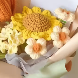 ดอกไม้ถักโครเชต์แฮนด์เมดดอกไม้ประดิษฐ์เป็นของขวัญให้เพื่อนสมบูรณ์แบบสำหรับตกแต่งบ้านผลิตในเวียดนาม - Product Image 4