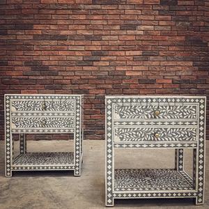 Consola con Incrustaciones de Hueso, Mesa con Incrustaciones de Hueso Estilo Heritage - Product Image 5