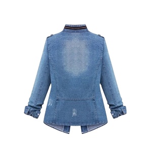 แจ็กเก็ตยีนส์แบบลำลองสำหรับผู้ชายแจ็กเก็ตยีนส์100% ผ้าฝ้ายขนาดใหญ่และสูงสำหรับผู้ชายขายส่งตามสั่ง - Product Image 4