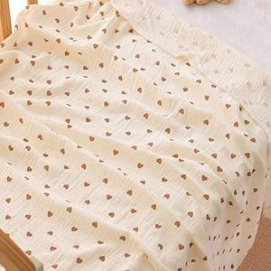 Manta de bebé de muselina orgánica Premium, algodón a granel, tela transpirable suave, envoltura infantil para ropa de cama cómoda - Product Image 1