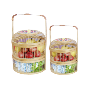 Cestas de bambú hechas a mano para envolver regalos elegantes y organización del hogar con alta calidad - Product Image 1