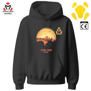 Sweat à capuche unisexe coupe-vent en polaire à séchage rapide, style motard urbain, avec motif classique, pour l'hiver et les loisirs - Product Image 2