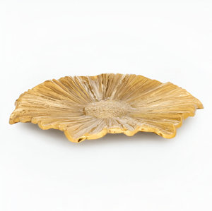 Vente en gros Plateau de fleurs élégant en métal doré pour restaurant, hôtel, mariage, maison - Product Image 5