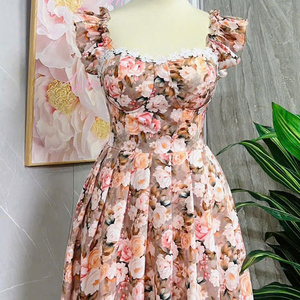 Mini vestido de mango de seda beautyfuff para mujer, informal, cómodo, Odm, lavable cada uno en una bolsa de polietileno del fabricante de Vietnam - Product Image 3