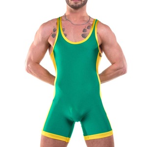 New High Quality Wholesale Wrestling Uniform Tops <b>for</b> <b>Men</b> Knitted Breathable Fabric Customizable Colors & Logo - Product Image 1
