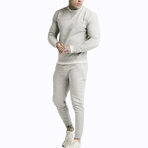 Conjunto de ropa informal de nailon OEM para hombre, chándales de Jersey personalizados, de algodón de rizo francés Sudadera con capucha, sudadera ajustada para correr sólida en blanco - Product Image 3