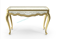 Table console dorée de luxe pour entrée Table console premium