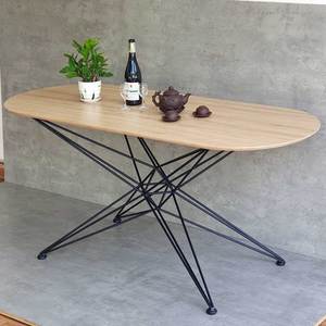 Stable & Assembled <b>Extendable</b> Artistic Iron Leg Oval <b>Dining</b> <b>Table</b> 160x70cm Sintered Stone BA68156 - Product Image 3