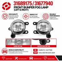 Feu antibrouillard avant droit à LED, phare de conduite 31689175 31677940 pour Volvo XC40 S60 V60 V60 Cross Country, pièces d'éclairage automobile