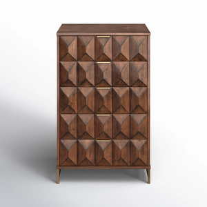 Coffre élégant à 5 tiroirs avec tiroirs pour chambre à coucher appartement hôtel ou meubles de salon avec ensemble de tiroirs - Product Image 1